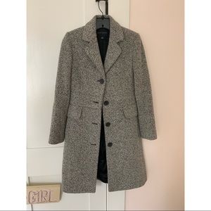 Banana Republic Black/white Wool Coat